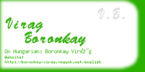 virag boronkay business card
